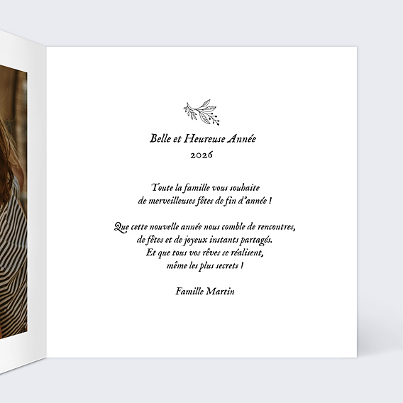 Carte de voeux Couronne Kraft Intérieur Droit