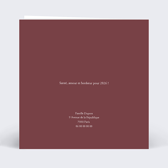 Carte de voeux Ribambelle de Cadeaux Verso