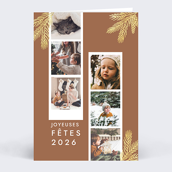 Carte de Voeux Particuliers Photomaton Ocre