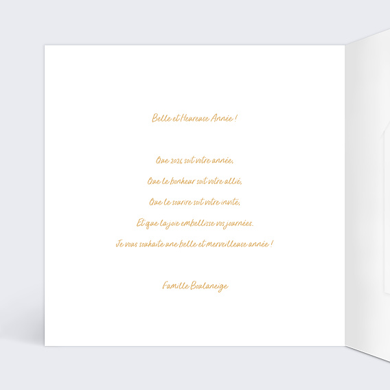 Carte de voeux Boule à Neige avec Graines Intérieur Gauche