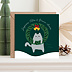 Carte de voeux Chat et Couronne de Noël Après 1