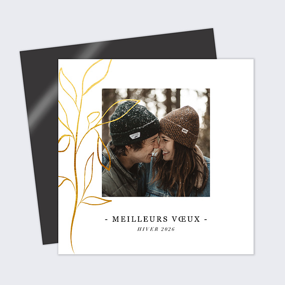 Carte de voeux Doux Feuillage