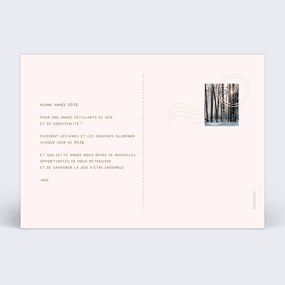 Carte de voeux Aube Verso