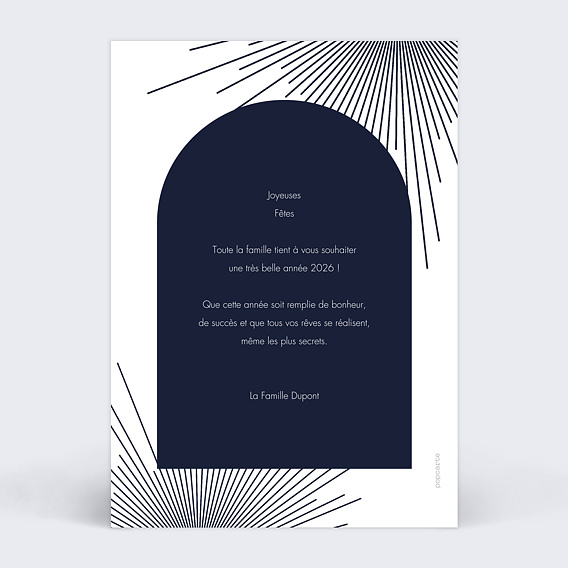 Carte de voeux Célébration Verso