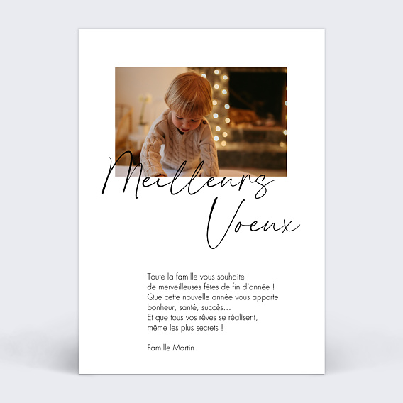 Carte de voeux Escapade Hivernale Verso