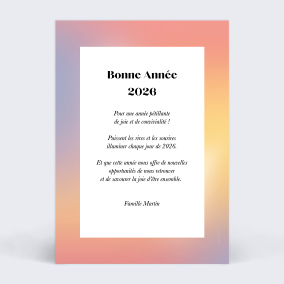 Carte de voeux Gradient Verso