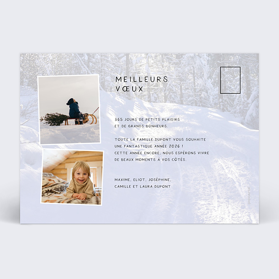 Carte de voeux La Belle Vie Verso