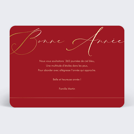 Carte de voeux Multiphotos Rouge Verso