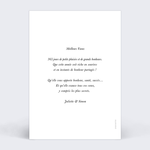 Carte de voeux Rêve d'Amour Verso