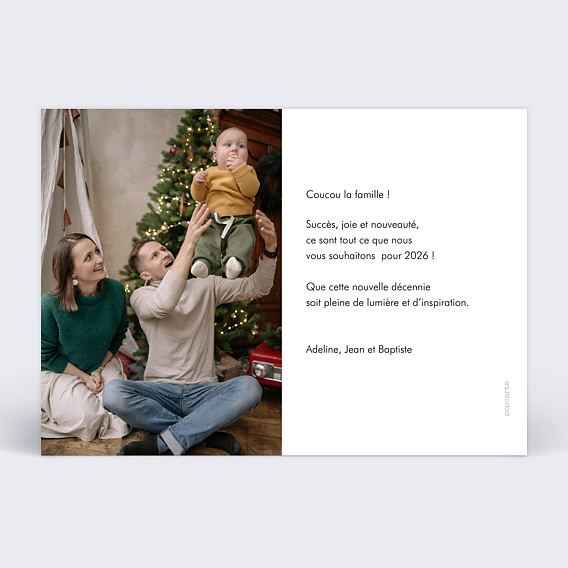 Carte de voeux Scrapbooking Verso