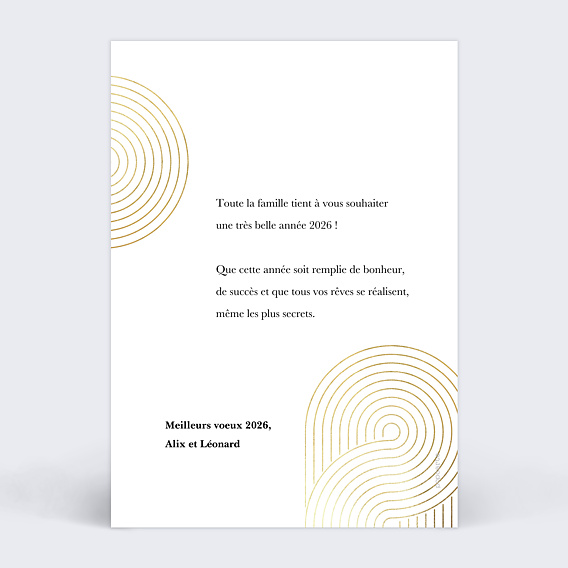 Carte de voeux Solstice Verso