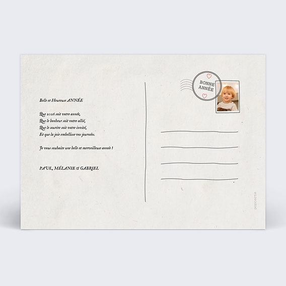 Carte de voeux Virée Hivernale Verso