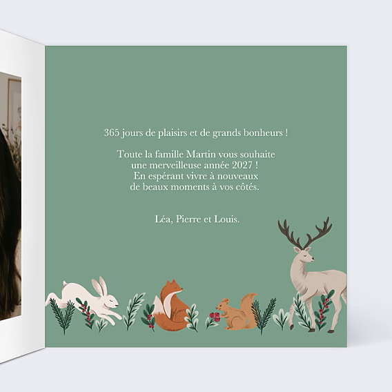 Carte de Voeux Particuliers Forêt Enchantée