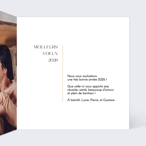 Carte de voeux Boucles Intérieur Droit