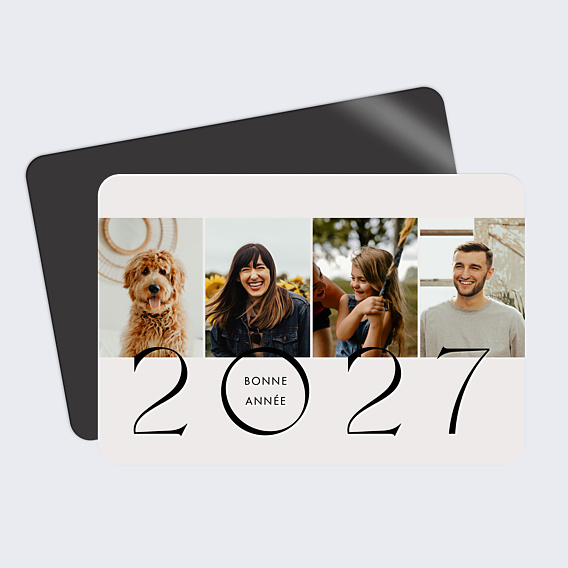 Carte de Voeux Particuliers Portrait Famille de 4