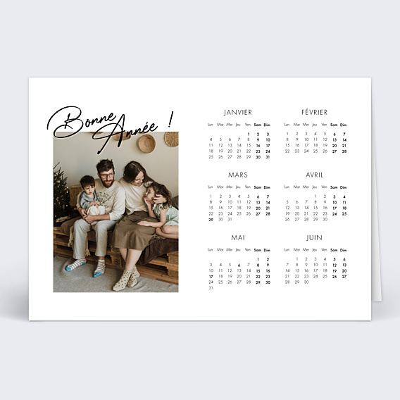 Carte de Voeux Particuliers Calendrier Meilleurs Voeux