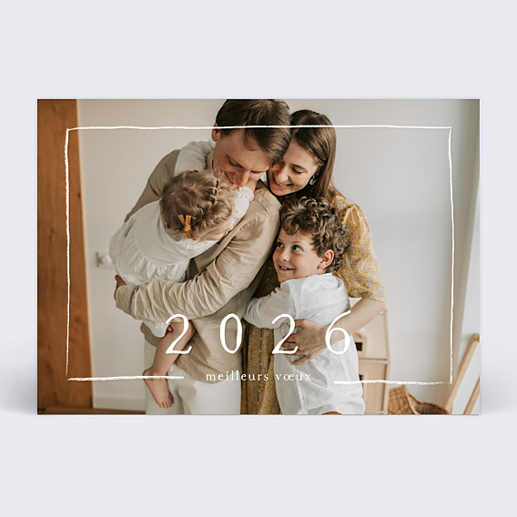 Carte de Voeux Particuliers Scintillant Bonheur