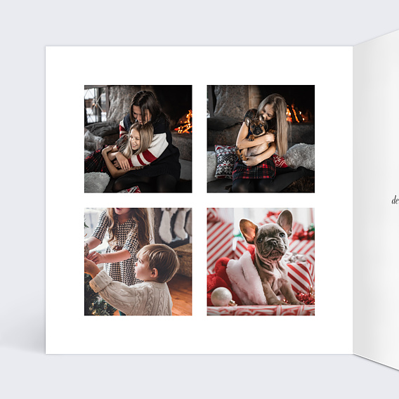 Carte de voeux Lin Intérieur Gauche