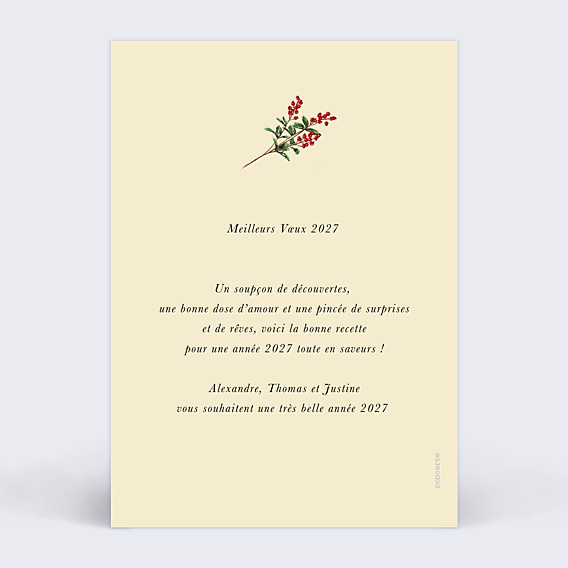 Carte de Voeux Particuliers Essence d'Hiver