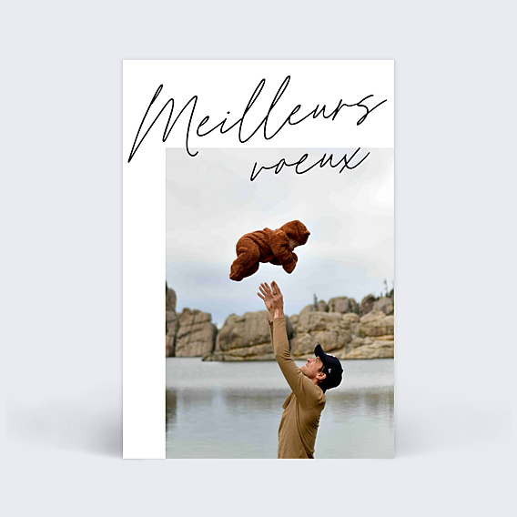 Carte de Voeux Particuliers Plume Manuscrite