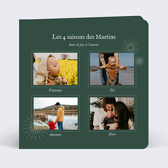 Carte de Voeux Particuliers Les 4 Saisons