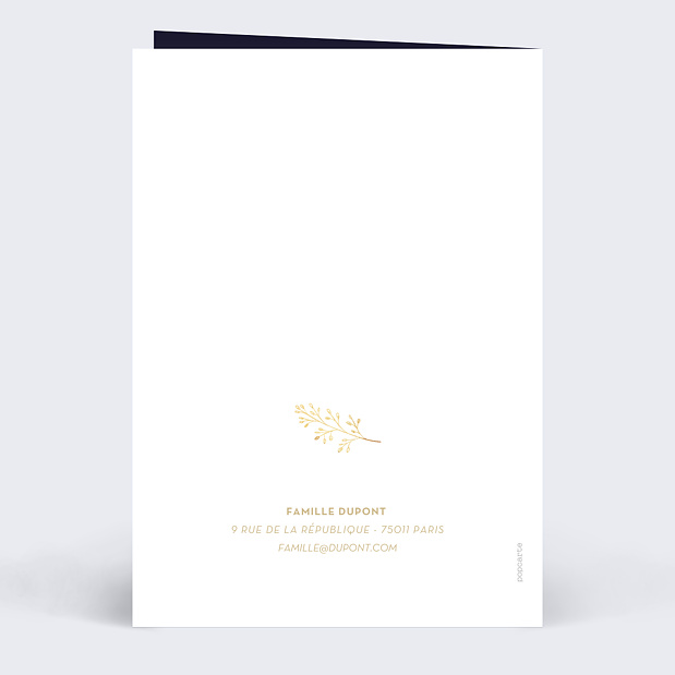 Carte de Voeux Particuliers Fleurs Lumineuses Verso