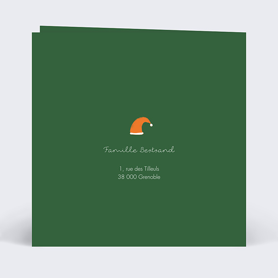 Carte de voeux Sapin Fantasque Verso