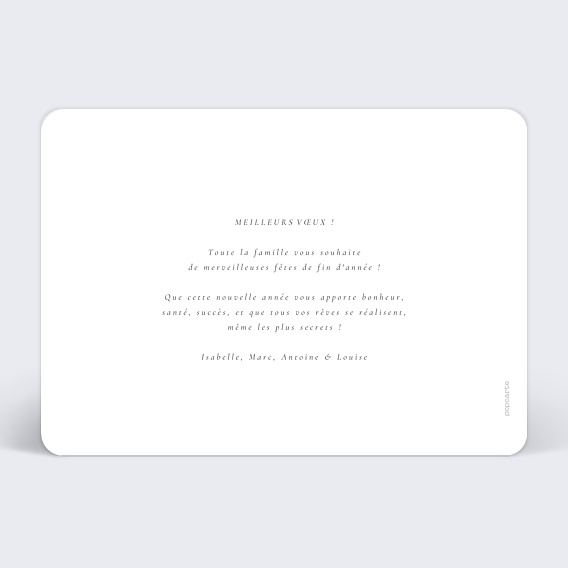 Carte de voeux Helsinki Verso