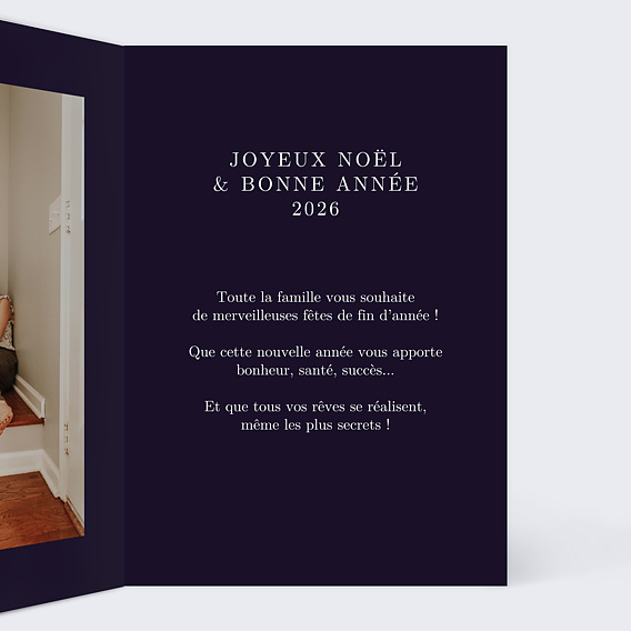 Carte de voeux Médaillon Intérieur Droit