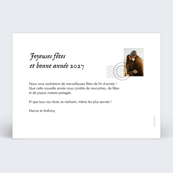 Carte de Voeux Particuliers Multiphoto Etiquette Paysage
