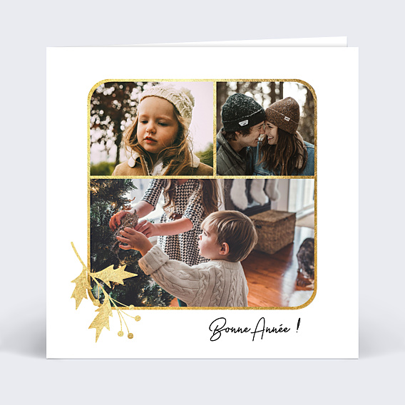 Carte de Voeux Particuliers Houx Magique