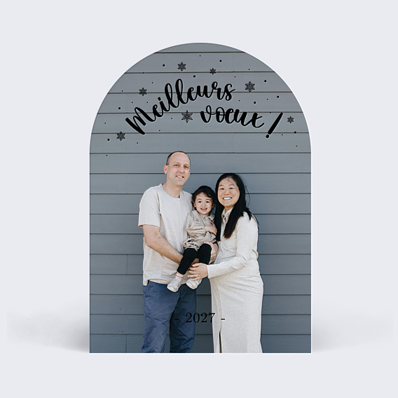 Carte de Voeux Particuliers Jolie pleine page arche noir