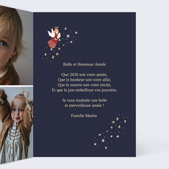Carte de voeux Petits Anges Intérieur Droit