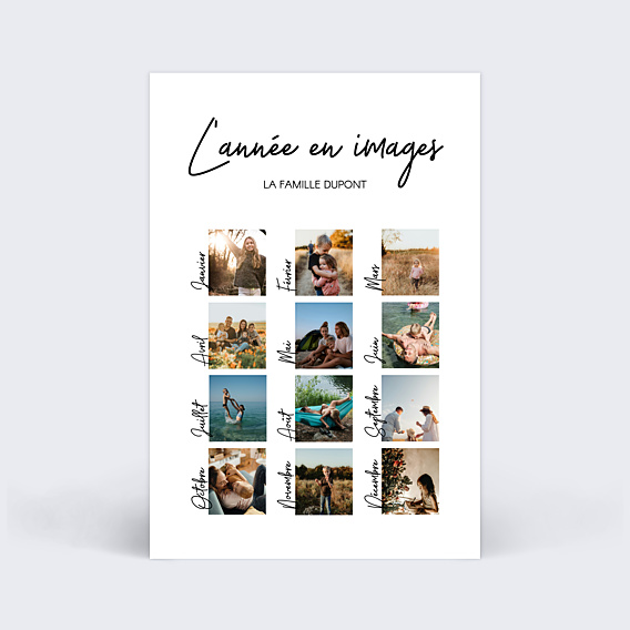 Carte de Voeux Particuliers Retrospective Vertical