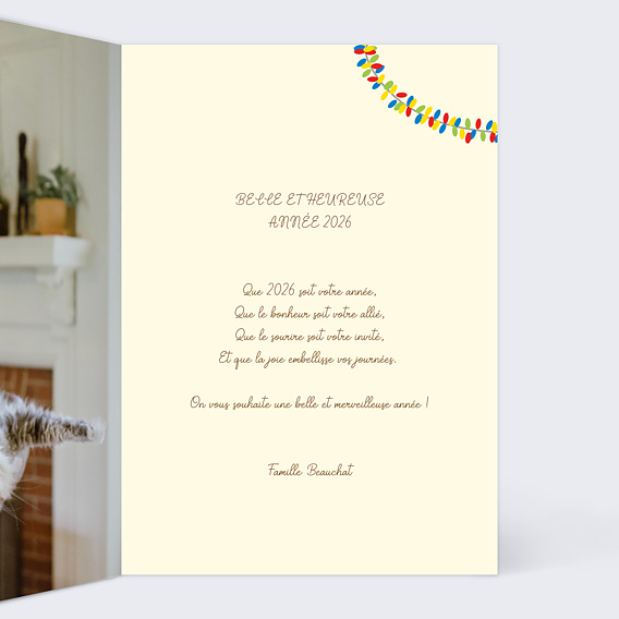 Carte de voeux Chat'pin Intérieur Droit