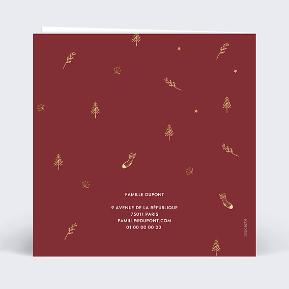 Carte de Voeux Particuliers Pattern ocre