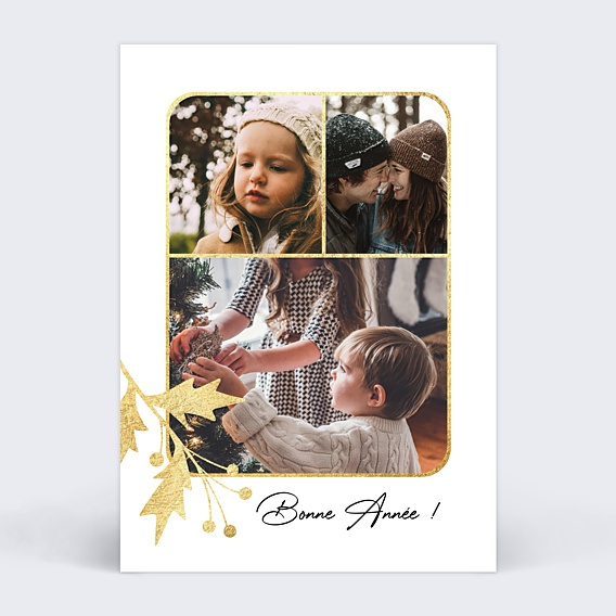 Carte de Voeux Particuliers Houx Magique