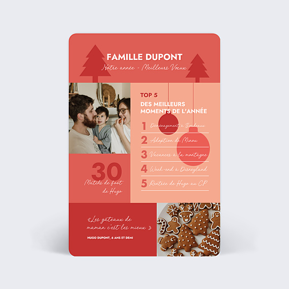 Carte de Voeux Particuliers Bonne Année Infographie