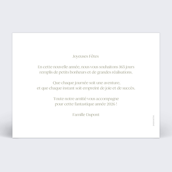 Carte de Voeux Particuliers Etiquette rectangle