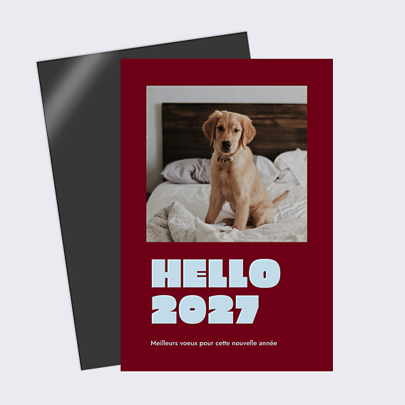 Carte de Voeux Particuliers Typo évasion