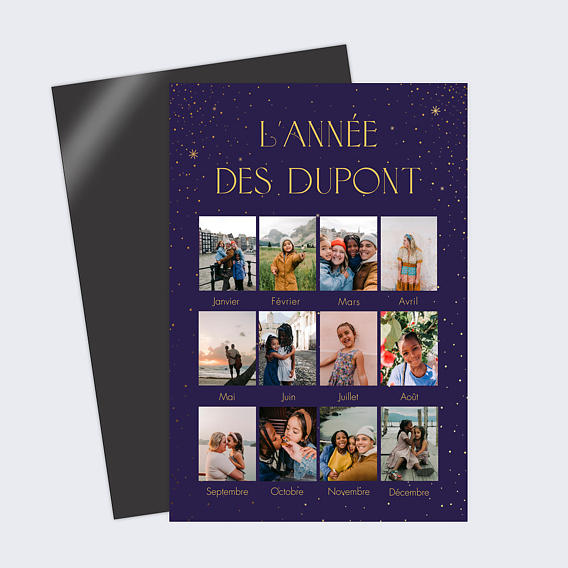 Carte de Voeux Particuliers 12 Mois Ensemble