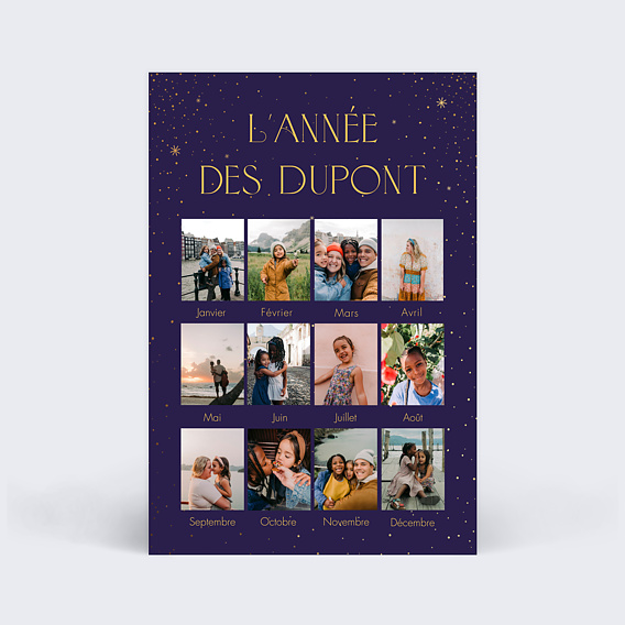 Carte de voeux 12 Mois Ensemble