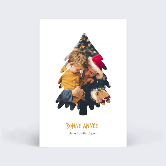Carte de voeux Forme Sapin
