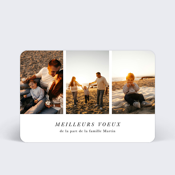 Carte de voeux Triptyque classique