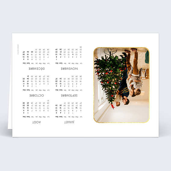 Carte de Voeux Particuliers Calendrier Houx Magique