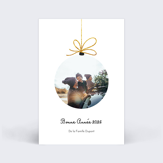 Carte de Voeux Particuliers Boule Suspendue