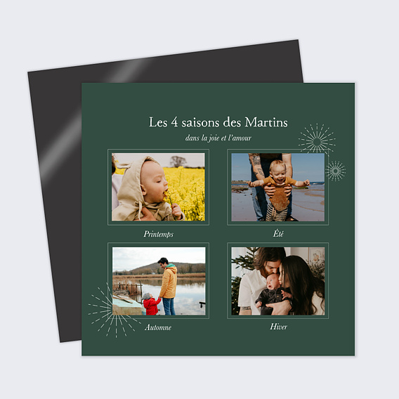 Carte de voeux Les 4 Saisons