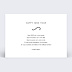 Carte de voeux New Year Manuscrit Verso