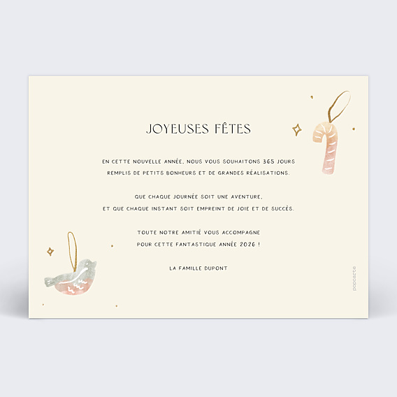 Carte de Voeux Particuliers Décorations