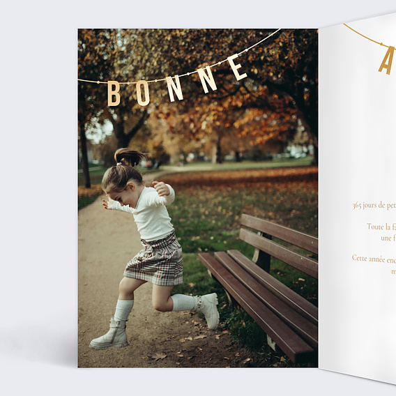 Carte de Voeux Particuliers Guirlande bonne année